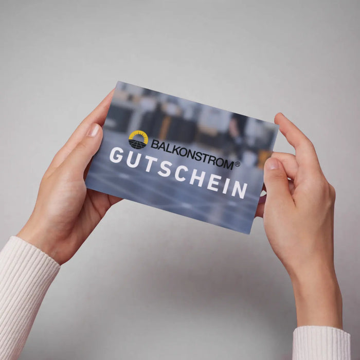 Exklusiver Geschenkgutschein – Balkonkraftwerk & Solarspeicher