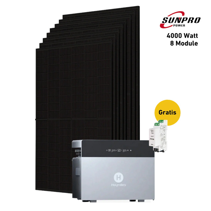 4000W Bifaziales Balkonkraftwerk-Komplettset mit Hoymiles HiBattery 4020X