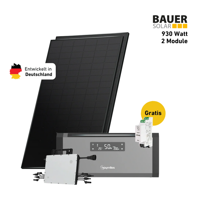 930W Bifaziales Solarsystem mit Hoymiles HiBattery 1920Wh AC