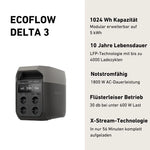 EcoFlow DELTA 3 Portable Power Station - High-Capacity Backup Battery