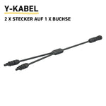 MC-4 Y-Adapter Cable Pair for Solar Panel Connections