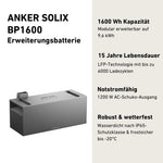 Anker SOLIX BP1600 Erweiterungsbatterie für tragbare Powerstation