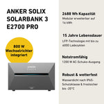 Premium 900W Balkonkraftwerk mit flexiblen Solarmodulen & Anker SOLIX Solarbank 3 E2700 Pro Speicher
