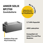 Anker SOLIX BP2700 Erweiterungsbatterie für Solarsysteme - Leistungsstarker Zusatzakku