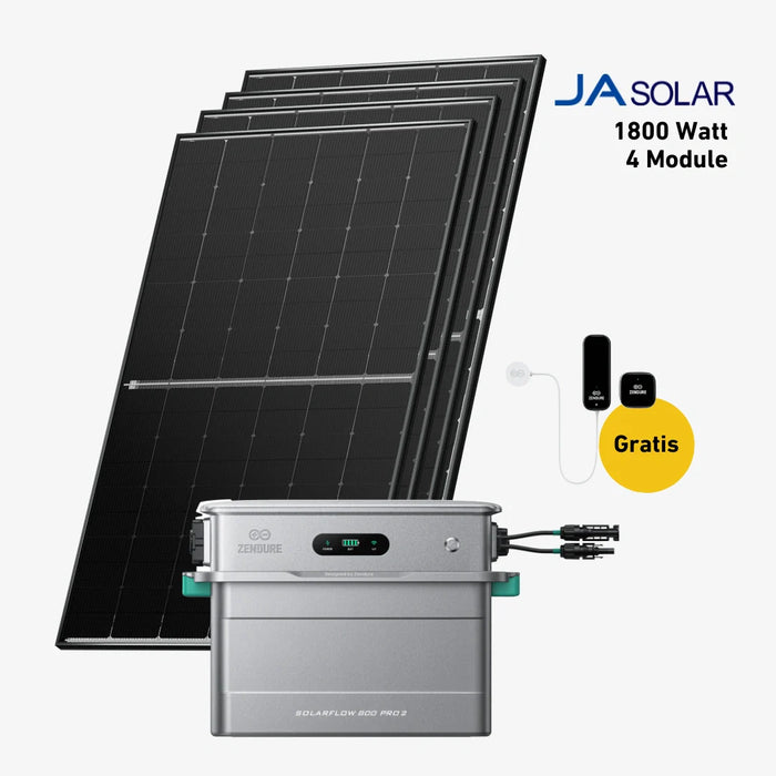 1800W Bifaziales Solarsystem mit Zendure SolarFlow 800 Pro 2