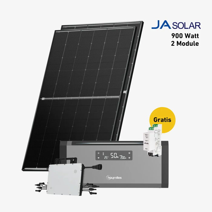 900W Bifaziales Solarsystem mit Hoymiles HiBattery 1920Wh AC