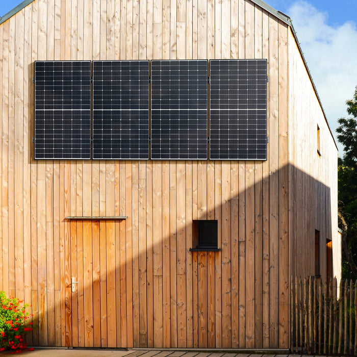 1800W Bifaziales Solarmodul – 90-Grad-Wandmontage