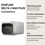 EcoFlow DELTA 3 Max Plus Smart Extra Battery - High Capacity Portable Power Expansion