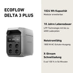 EcoFlow DELTA 3 Plus Portable Power Station - High-Capacity Fast-Charging Solar Generator