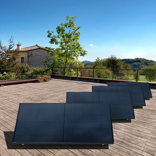 Premium 1860W Bifacial Solar Panel System for Flat Roofs