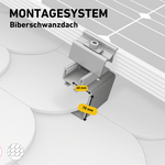 Premium Bifacial Solar Roof Tile - Biberschwanz Design