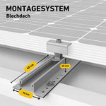 Basic Roof 450W Bifacial Solar Panel for Metal Roofs