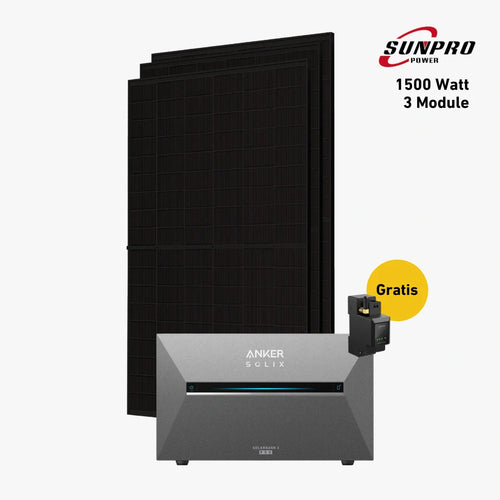 Max 1500 Bifacial Pro Solar System with Anker SOLIX Solarbank 3 E2700 Pro
