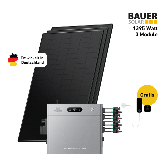 1395W Bifaziales Solarsystem mit Zendure SolarFlow 2400 Pro