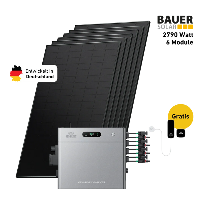 2790W Bifaziales Solarsystem mit Zendure SolarFlow 2400 Pro