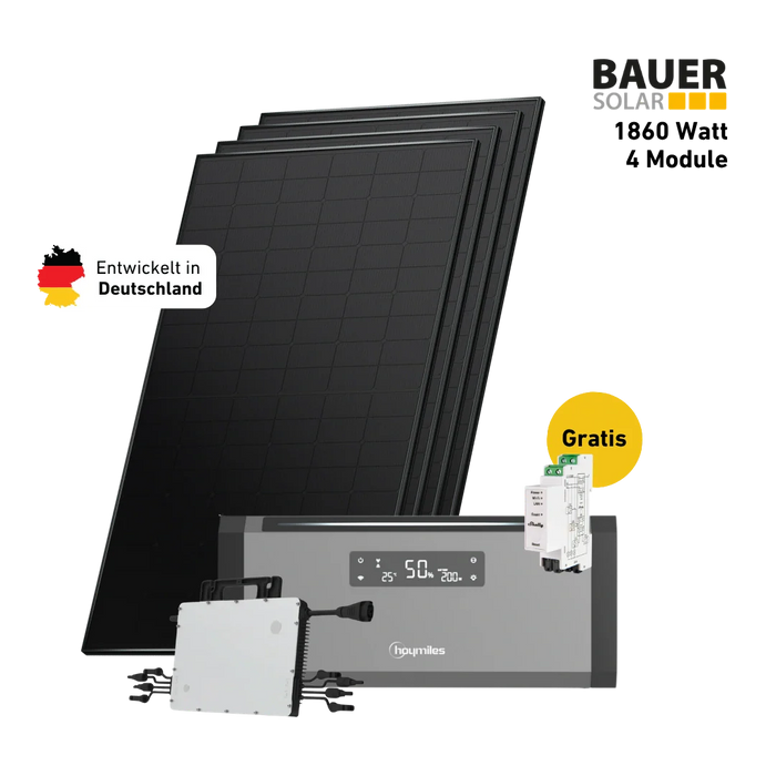 1860W Bifaziales Solarsystem mit Hoymiles HiBattery 1920Wh AC
