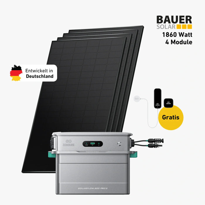 1860W Bifaziales Solarsystem mit Zendure SolarFlow 800 Pro 2