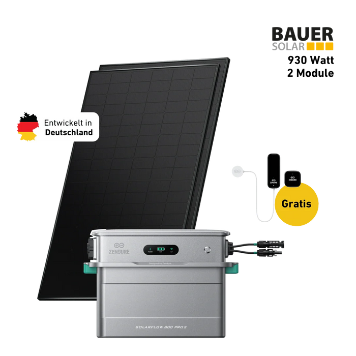 930W Bifaziales Solarsystem mit Zendure SolarFlow 800 Pro 2