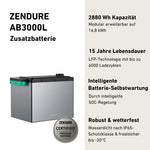 Zendure AB3000L 3000Wh Expansion Battery for Solar Storage Systems